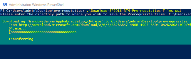 SharePoint 2016 pre-pequisites download