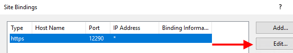 Edit the existing binding