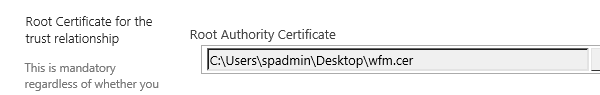 Select the certificate