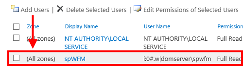 Add the Workflow Manager service account and give it Full Read permission