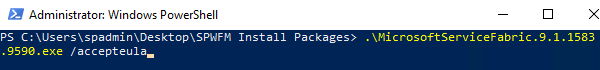 Install Install Azure Service Fabric Runtime with PowerShell